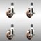 Service Caster 4 Inch 316SS High Temp Glass Filled Nylon 1-3/4 Inch Stem Caster Set Brake SCC SCC-SS316EX20S414-GFNSHT-TLB-134-4 - alternate 1